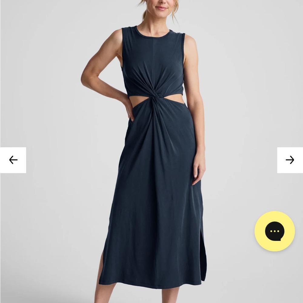 Beyond Yoga Navy Twist Maxi Dress